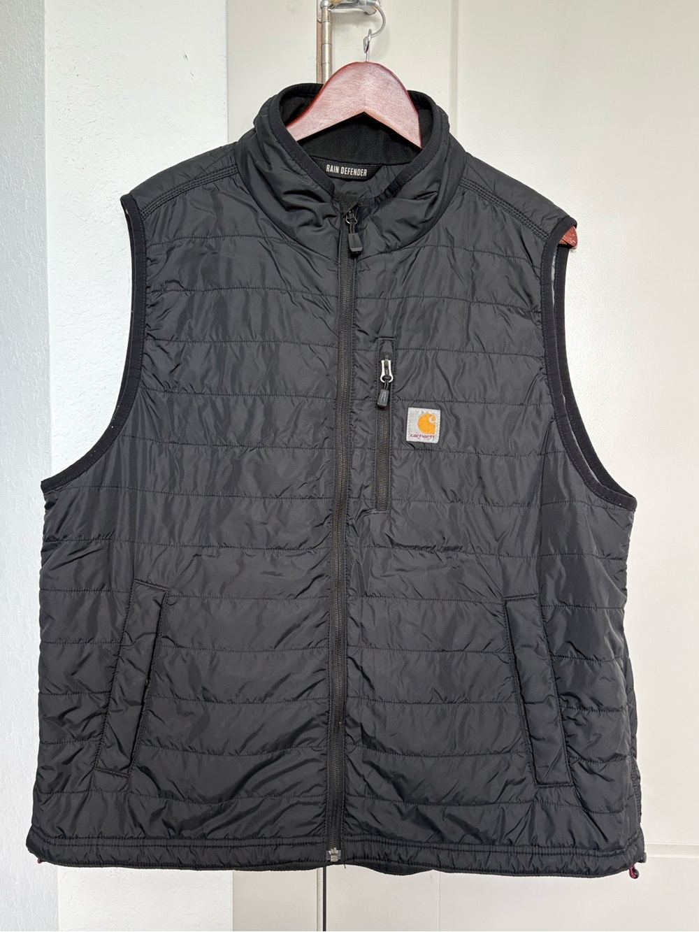 CARHARTT BLACK RAIN DEFENDER QUILTED VEST MENS XL